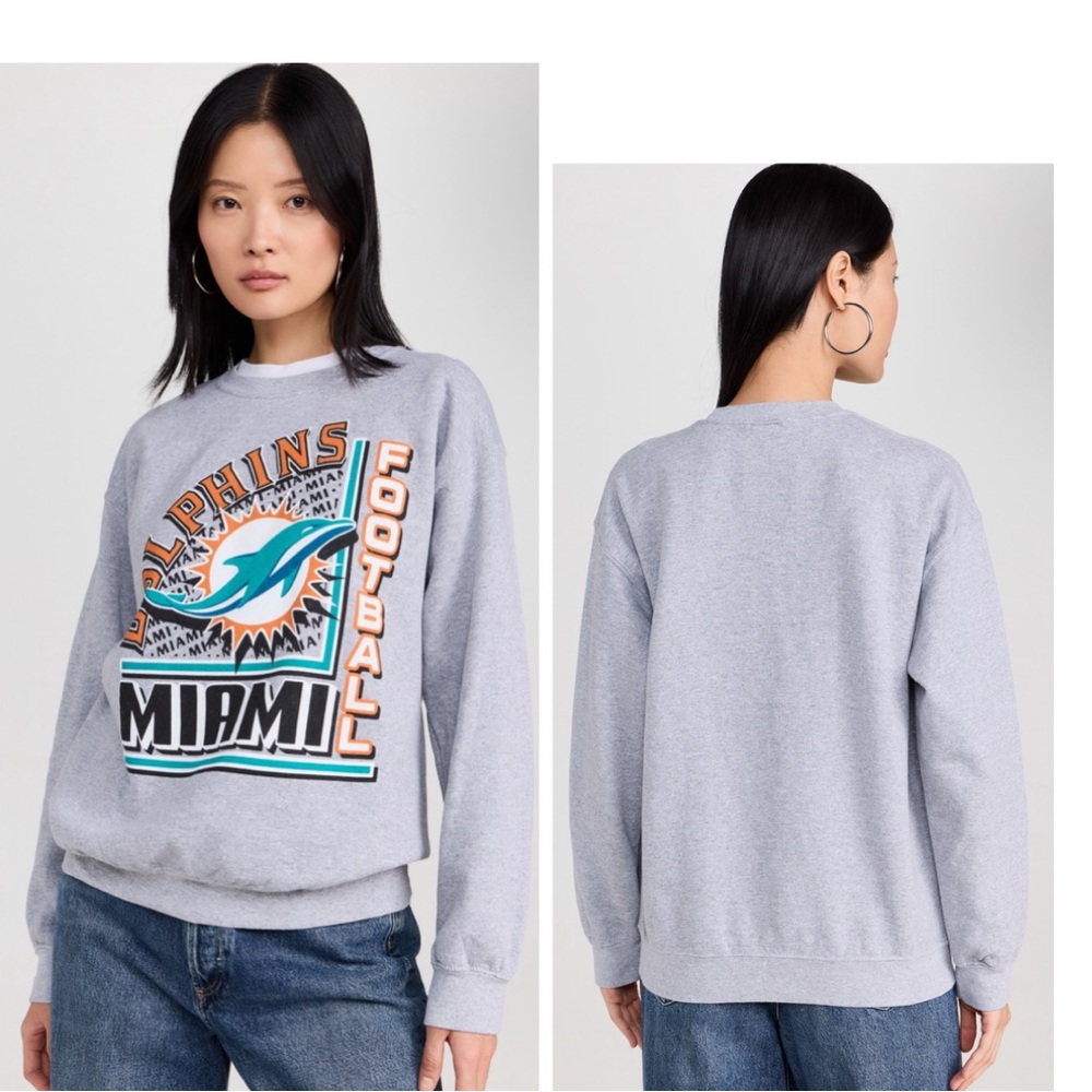 NWT-Junk Food Clothing Miami Dolphins Backfield Crew Sweatshirt